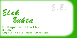 elek bukta business card